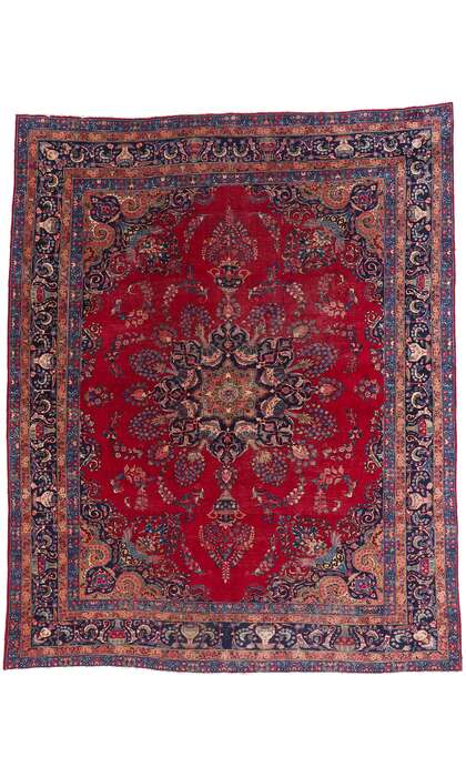 10 x 12 Vintage Persian Mashhad Rug 79261