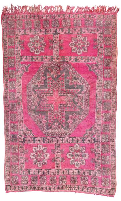7 x 11 Vintage Pink Talsint Moroccan Rug 79256