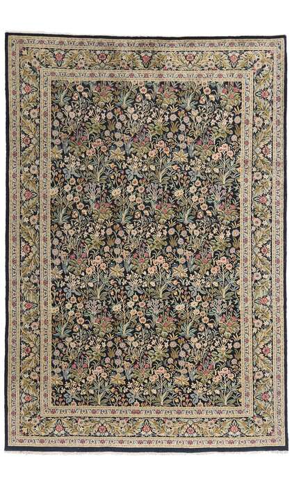 6 x 9 Vintage Pakistani Millefleur Tabriz Rug 79224