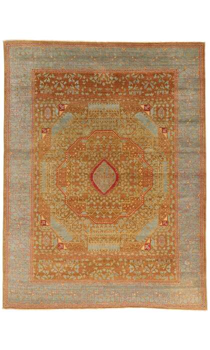9 x 11 Vintage Turkish Oushak Rug 79248