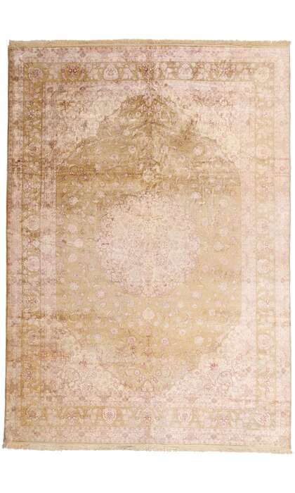 10 x 14 Vintage Turkish Silk Hereke Rug 76935