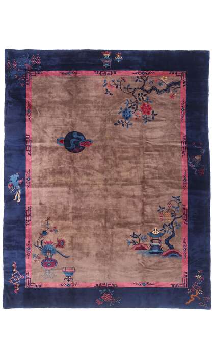 9 x 11 Antique Chinese Art Deco Rug 79268