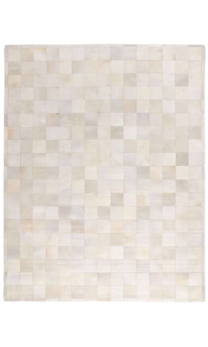 10 x 13 Contemporary Ivory Cowhide Rug 31348