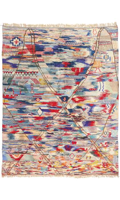 10 x 13 Modern Beni Mrirt Moroccan Rug 21155