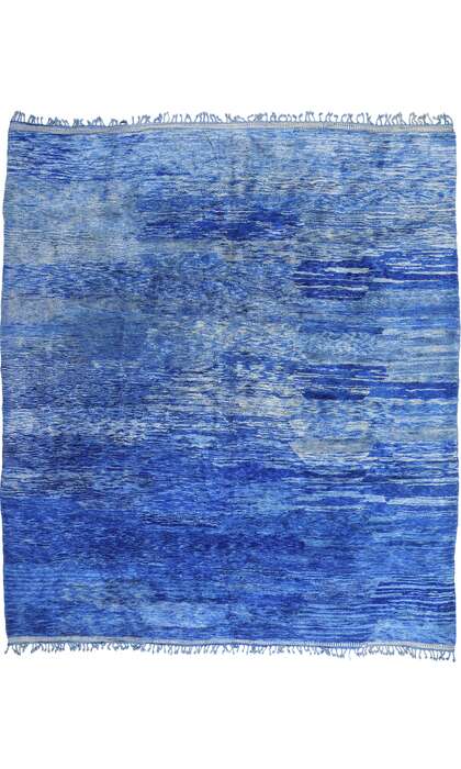 12 x 14 Modern Blue Beni Mrirt Moroccan Rug 21168
