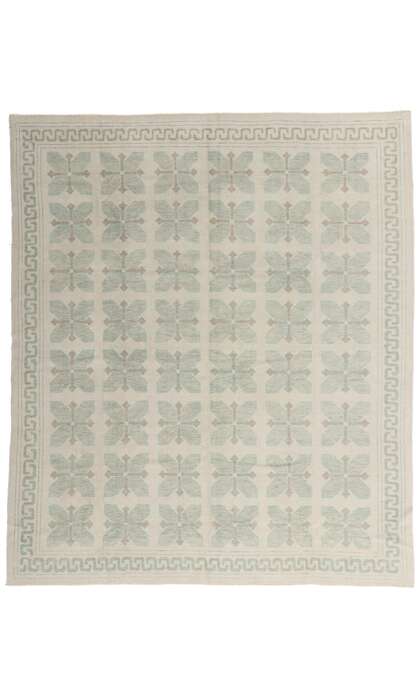8 x 9 Modern Light Green Turkish Oushak Rug 54007