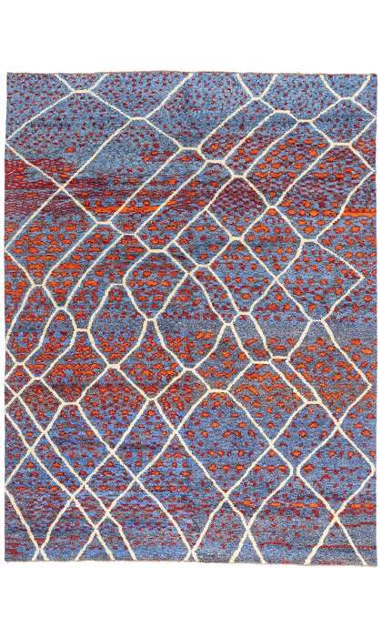 10 x 14 Modern Abstract Moroccan Rug 80484