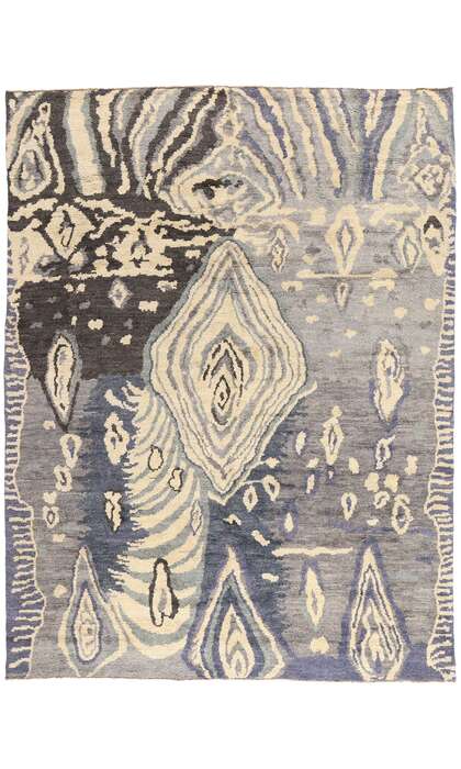 10 x 14 Modern Abstract Moroccan Rug 80475