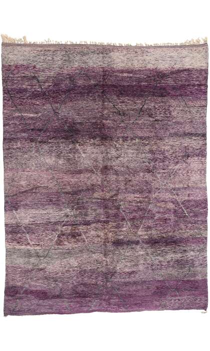 10 x 14 Modern Purple Beni Mrirt Moroccan Rug 20524