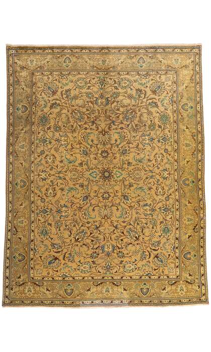 10 x 13 Vintage Persian Tabriz Rug 76327