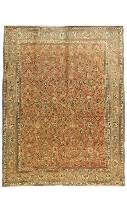 10 x 13 Vintage Persian Tabriz Rug 76329