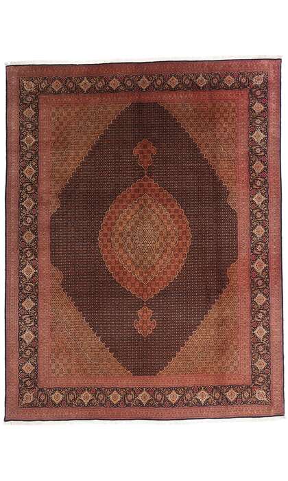 10 x 13 Vintage Persian Mahi Tabriz Rug 76980