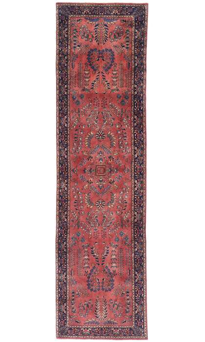 3 x 10 Vintage Indian Sarouk Rug 79274