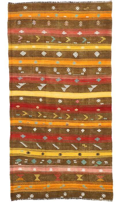 7 x 12 Vintage Turkish Kilim Rug 51074