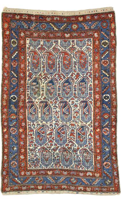 4 x 6 Antique Persian Kurdish Rug 71867