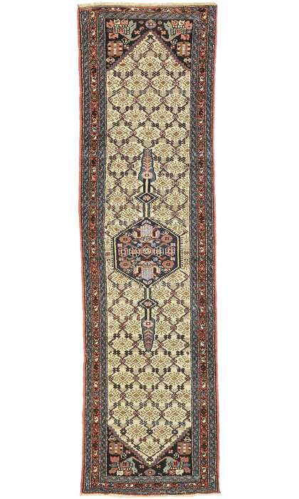 3 x 9 Antique Persian Hamadan Rug 74265