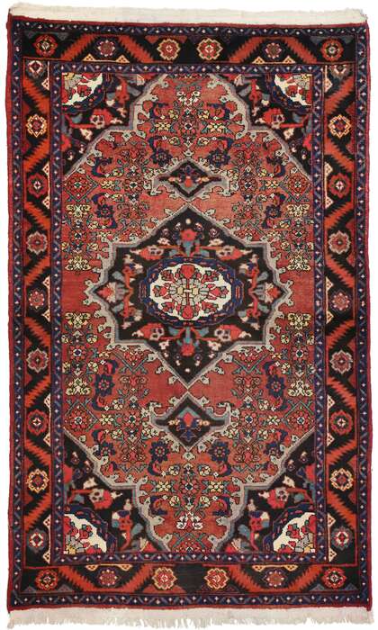 4 x 7 Vintage Persian Hamadan Rug 75238