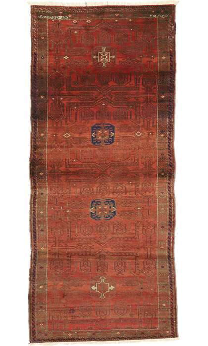 4 x 9 Vintage Persian Baluch Rug 76495
