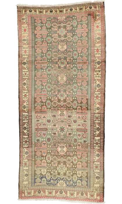 4 x 9 Vintage Persian Azerbaijan Rug 76527