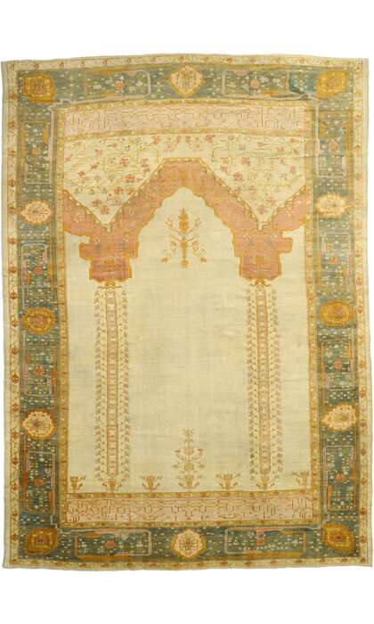 12 x 17 Antique Turkish Oushak Rug 76789