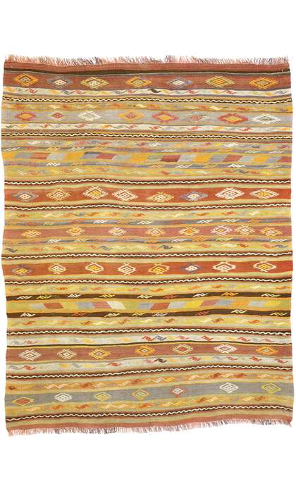 5 x 7 Vintage Turkish Kilim Rug 51282