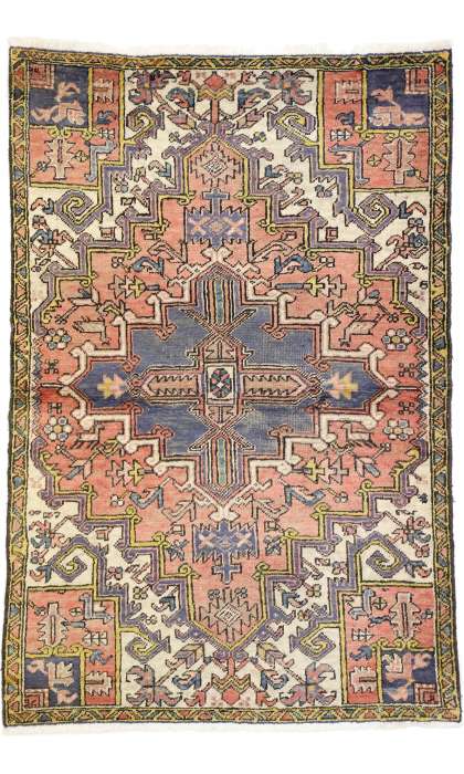 4 x 6 Vintage Persian Heriz Rug 75110