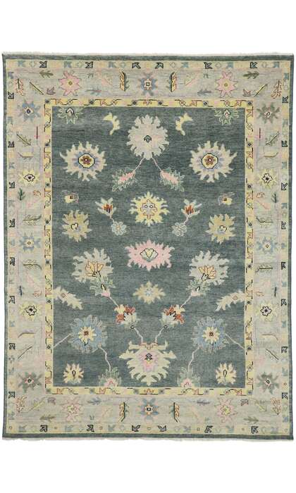 9 x 12 New Colorful Oushak Rug 30503