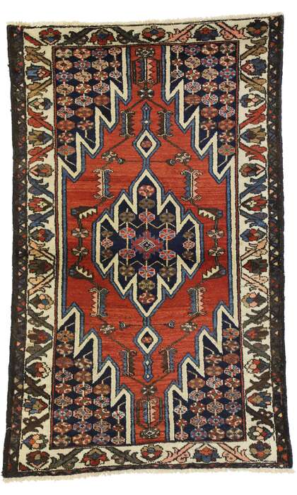 3 x 5 Antique Persian Hamadan Rug 50405