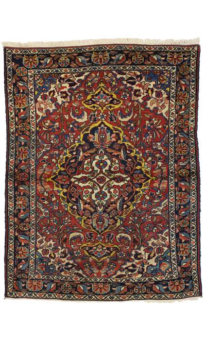 4 x 5 Antique Persian Lilihan Rug 72852