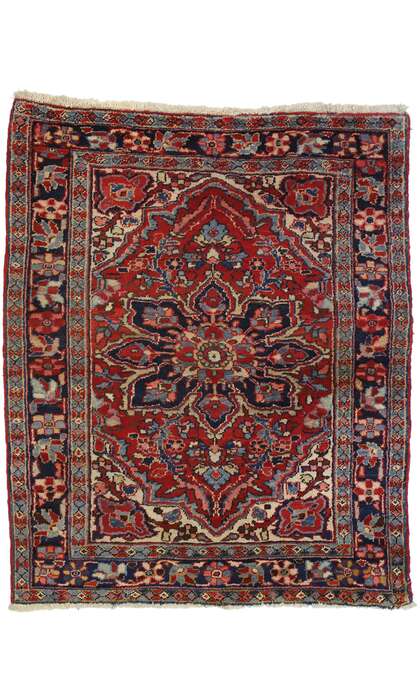 4 x 4 Vintage Heriz Rug 74918