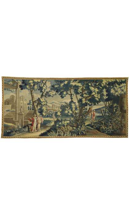 ​7 x 15  Antique French Verdure Tapestry 77237