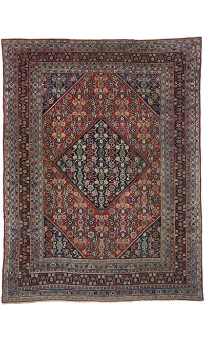 9 x 12 Antique Persian Mashhad Rug 71963