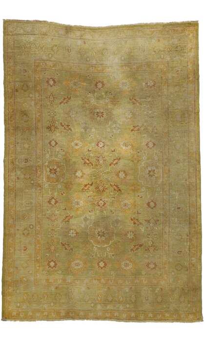 9 x 13 Antique Turkish Oushak Rug 73138