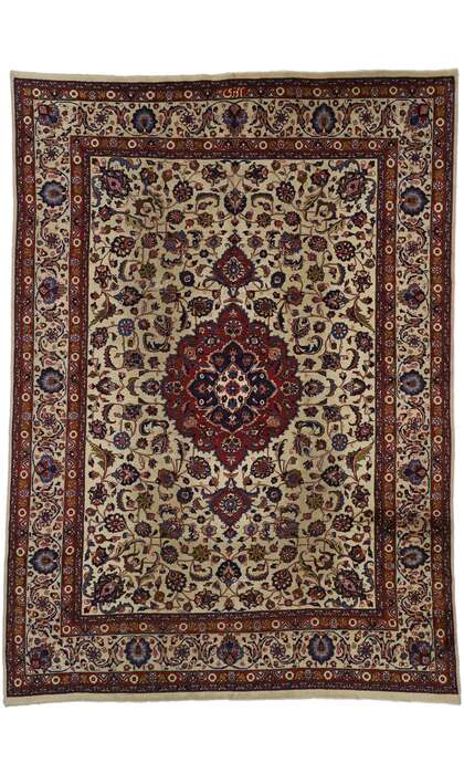 8 x 11 Antique Persian Mashhad Rug 74418