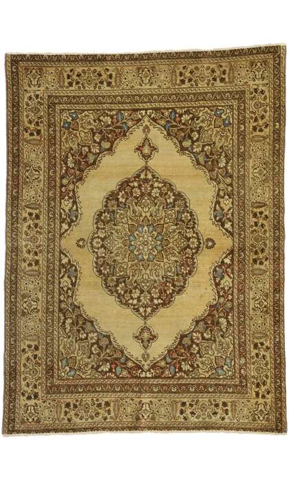 4 x 5 Antique Persian Tabriz Rug 50671