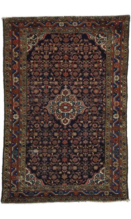 4 x 7 Antique Persian Hamadan Rug 73277