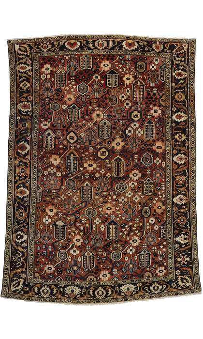10 x 14 Vintage Persian Bakhtiari Rug 73825
