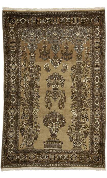 4 x 7 Vintage Semnan Rug 75335