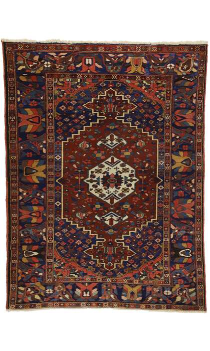 5 x 6 Antique Persian Bakhtiari Rug 76853