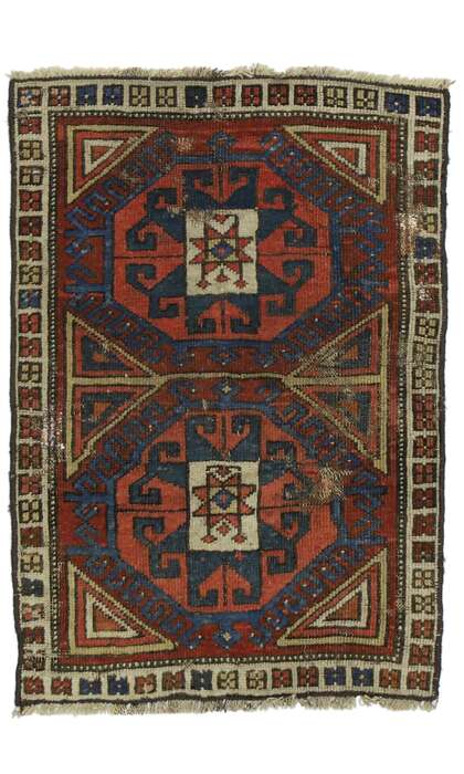 2 x 2 Antique Kazak Rug 77270