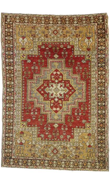 4 x 6 Vintage Oushak Rug 77281