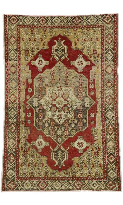 4 x 6 Vintage Oushak Rug 77287