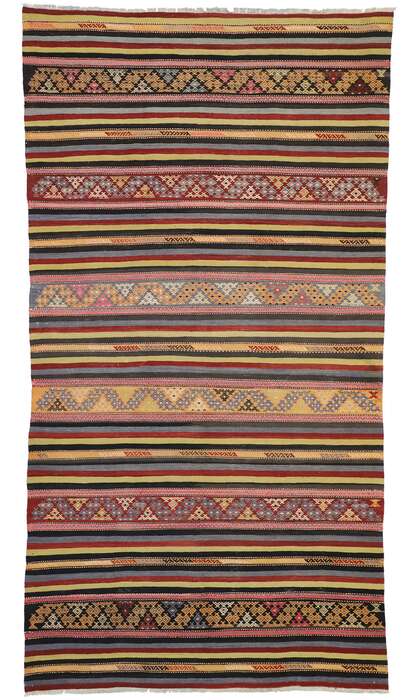 6 x 11 Vintage Turkish Kilim Rug 51347