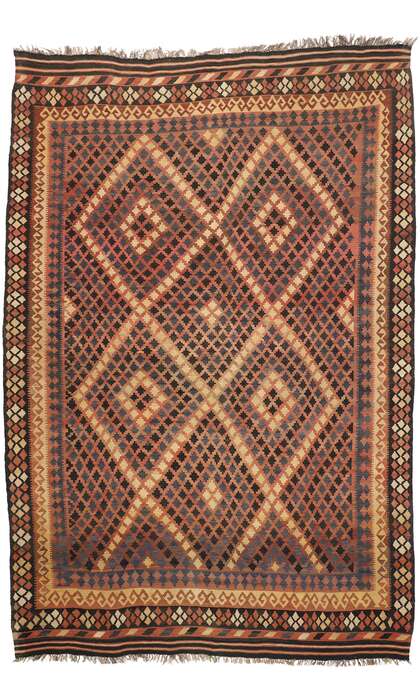 10 x 14 Vintage Afghani Maimana Kilim Rug 72258