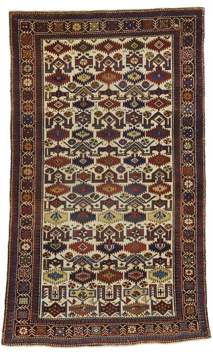 4 x 7 Antique Caucasian Shirvan Rug 76782