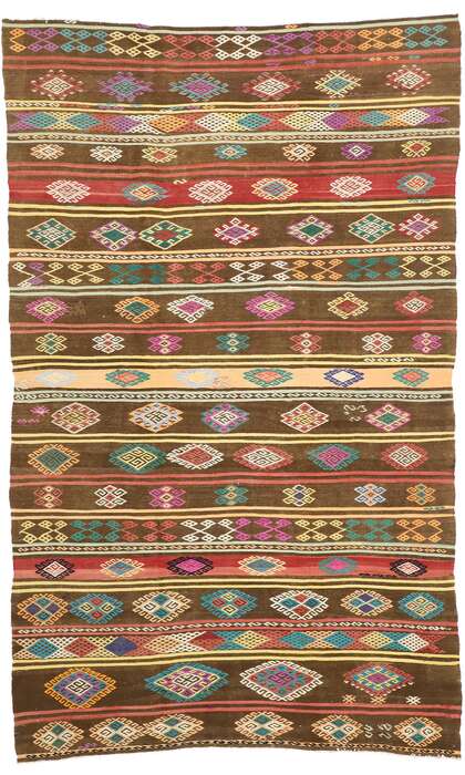 7 x 11 Vintage Turkish Kilim Rug 51069