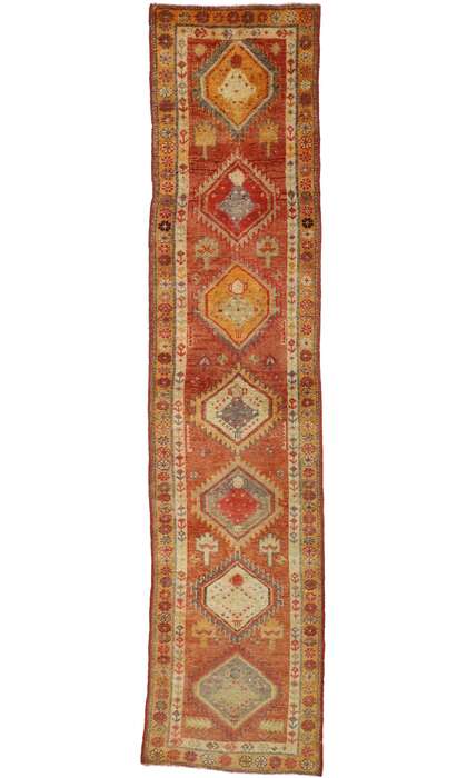 3 x 11 Vintage Turkish Oushak Rug 51665