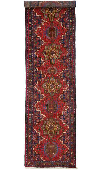 4 x 13 Persian Vintage Heriz Rug Runner 60243