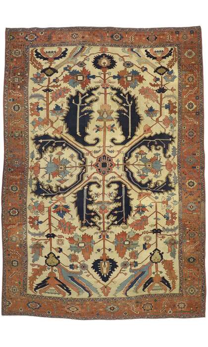 11 x 15 Antique Serapi Rug 76927