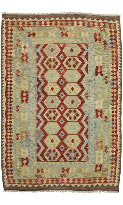 7 x 10 Vintage Afghan Kilim Rug 80119